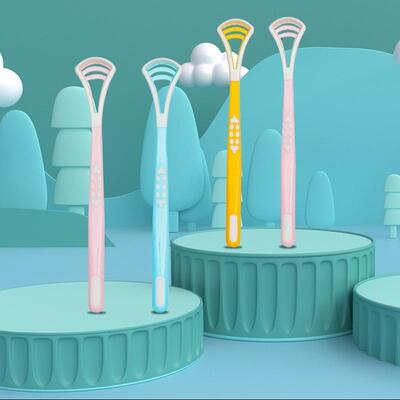 Tongue Scraper, Multi-functional Silicone Tongue Cleaner Dua