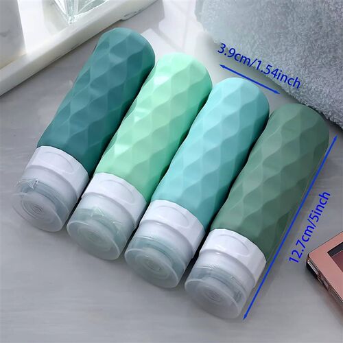 4 Pc/set Travel Bottles for Toiletries BPA Free Leak Proof S