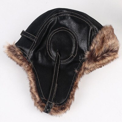 Ushanka Trapper Bomber Hat Men 2021 Winter Soft Leather Russ