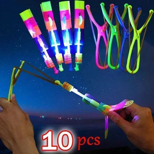 Colorful Luminous Light Toys Kids Children Rubber Band Catap