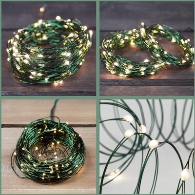 100M LED String lights Green Wire Fairy Lights warm white Ga