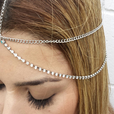 Chain hair lead chain personalized alloy diamond inlaid Euro