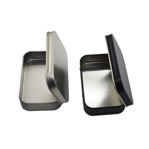 1 pc Survival Kit Tin Small Empty Metal Tin Silver Black Gol