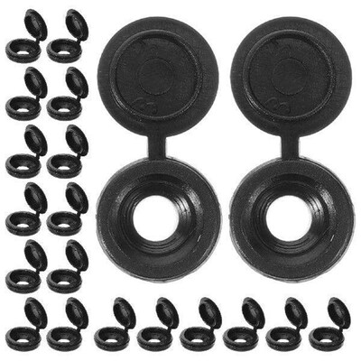 100 Pcs Hinges Self-tapping Screw Cap Hole Covers for