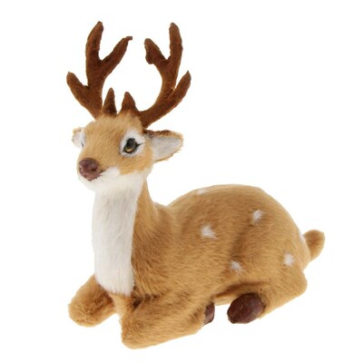 Simulation Lying Christmas Sika Artificial Deer Reindeer