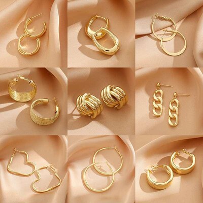 Korean Stylish Stainless Steel Long Drop Earrings For Women1