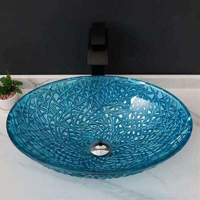 Boviya Crystal Glass Basin Table Basin Toilet Art Light Luxu