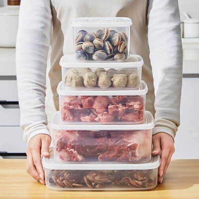 Food-Grade Divided Freezer Storage Container + Airtight Lid