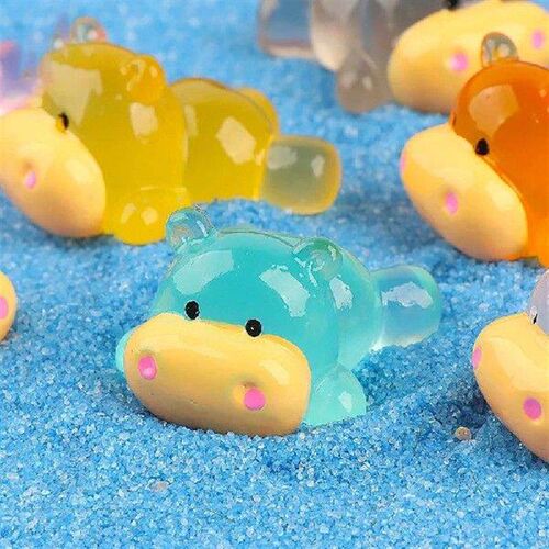 Cute Luminous Hippo Luminous Micro Landscape Ornament
