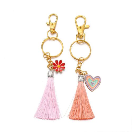70Pcs/Lot Swivel Snap Hook Key Rings with Chain Jump Rings C