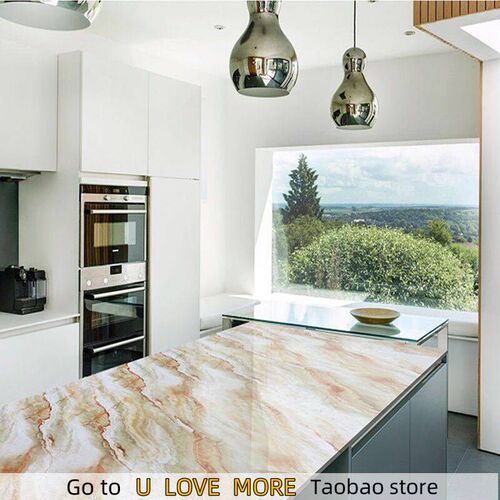 60/55cmx10M kitchen PVC wall sticker marble countertop台面贴