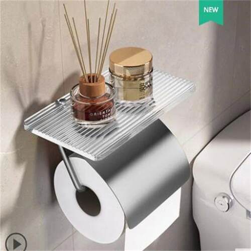 Metal Bathroom Accessories Toilet Paper Holder Organizer Wal