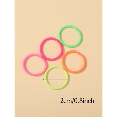 100 Pcs/Lot 2cm Hair Ties Gum Colorful Nylon Rubber Band Rop
