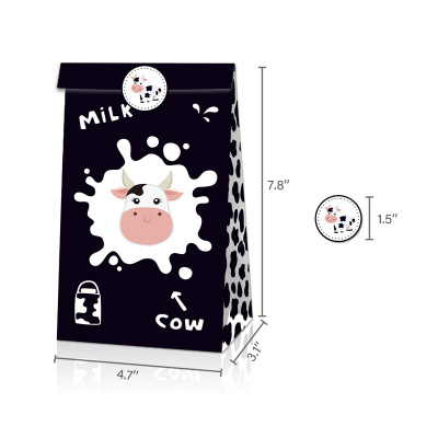Farm Cows Theme Cartoon Paper Candy Boxes Baby Shower
