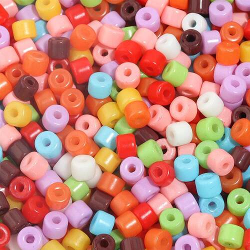 Multicolor 6mm Czech Glass Beads Cylindrical Loose Seed Rice