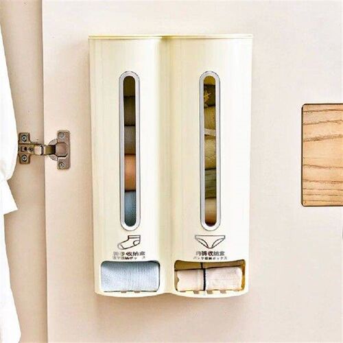 New Wall-Mounted Underwear Storage Box Self Adhesive 2 in1