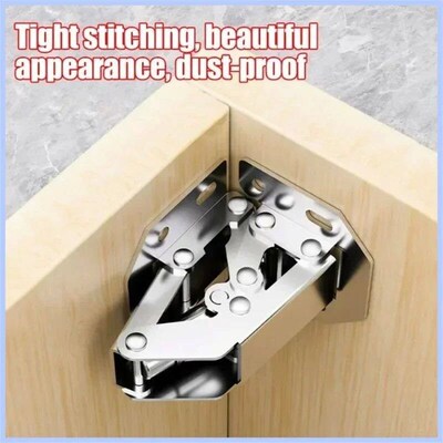 4/6/10PCS 90 Degree Cabinet Hinges No-Drilling HoleHydraulic