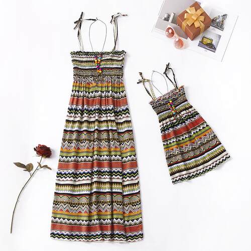 Summer Family Dress Mother and Daughter Matching Outfits Boh
