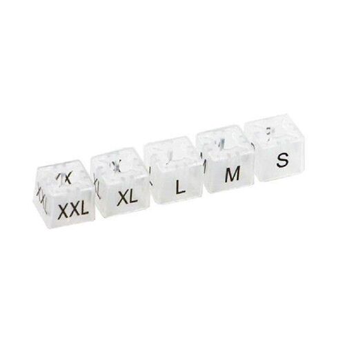 Plastic Clear Size Cubes Hangers Classic Square Size Marker