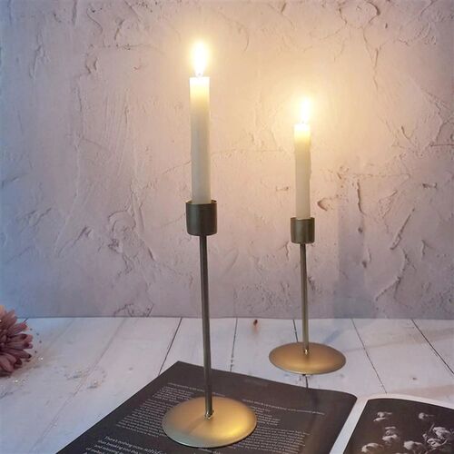 2 Pieces Iron Taper Candle Holder Candlestick  Holders Decor
