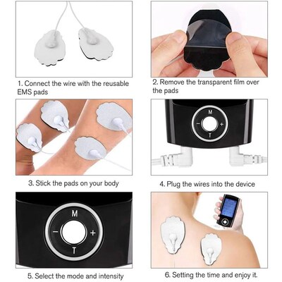 16 Mode Tens Machine Ems Electric Muscle Massage Stimulator