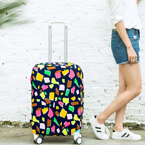Fashion Suitcase ver High Elastic Geometry Love Heart Shaped