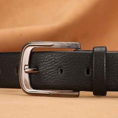 Mens Waist Belt Men Belts Leather Man For Jeans Black Male