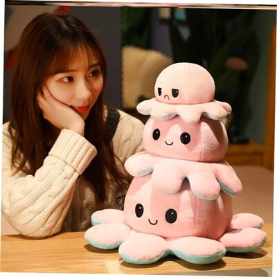 1pcs Reversible Octopus Plushie Fidget toy Flip Plush Toys