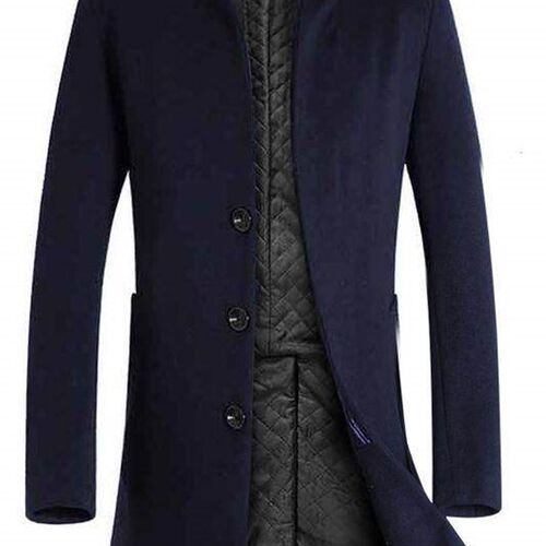 winter mens mid-length slim fit woolen coat woolen coat ten