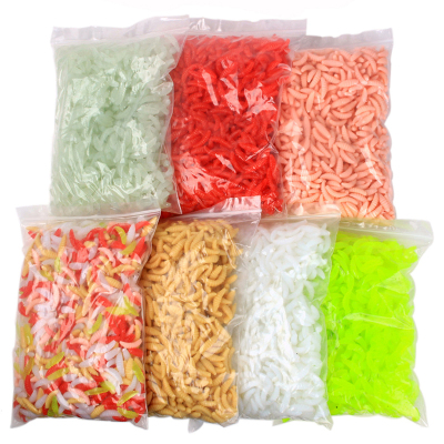 50PCS/Bag Bread Worm Silicone Artificial Baits 2cm 0.3g Magg