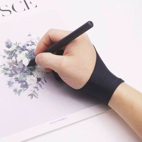 2 Fingers Drawing Glove Anti-fouling Artist Favor Any Graphi