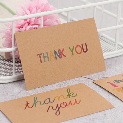 30 Natural Kraft Paper Cards Thank You For Your Order Card F