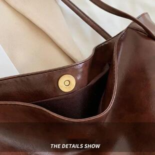 Women Tote Bag Fashion Underarm Pouch Large Capacity Soft Pu