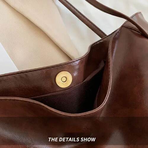 Women Tote Bag Fashion Underarm Pouch Large Capacity Soft Pu