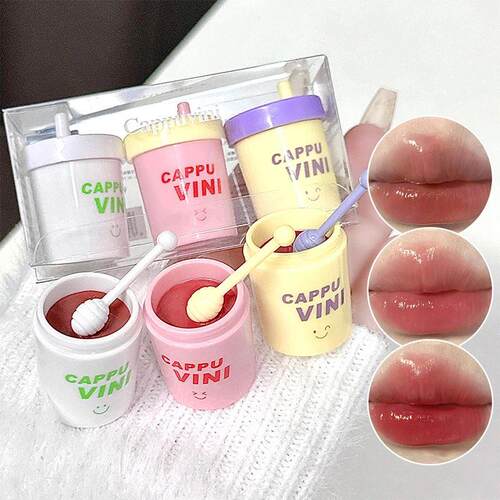 Milk tea cup Solid lip Honey Autumn and Winter Moisturizing