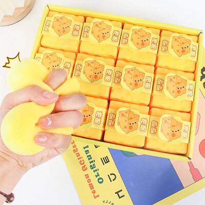 Squishy Square Cheese Squeeze Toys Slow Rebound Push Stress