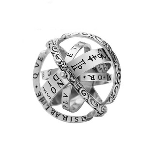 Vintage Astronomical Ball Rings For Women Men Creative Compl