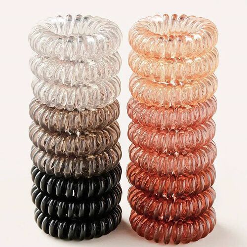 18 Pack Hair Elastics, No Crease Spiral Hair Ties Hair Bands