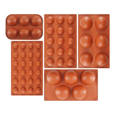 3D Ball Round Half Sphere Silicone Molds for  Baking Pud