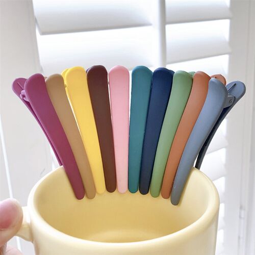 4Pcs/Set Candy Colors Duckbill Clip Professional Hairdressin