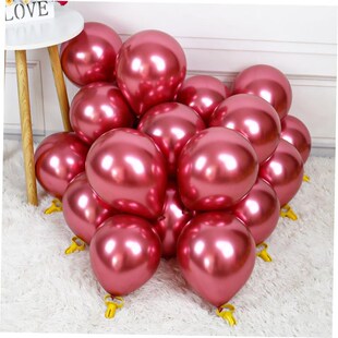 10/20/30pcs Metallic Birthday Balloons Metal Blue Red