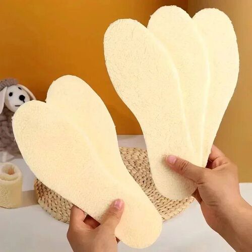 Natural Lamb Fleece Insoles Men Women Winter Keep Warm Insol