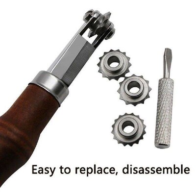 Leather Craft Kit DIY Spacing Stitch Line Marking Wheel