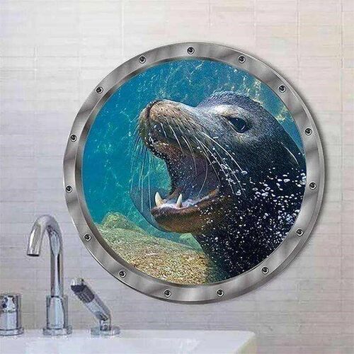 Bathroom Pvc Decals Underwater Fish Wall ers Waterproof Capy