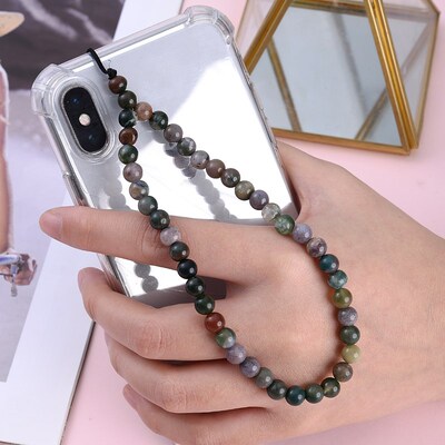 2022 New Natural Stone Beaded Anti Lost Phone Strap Telephon