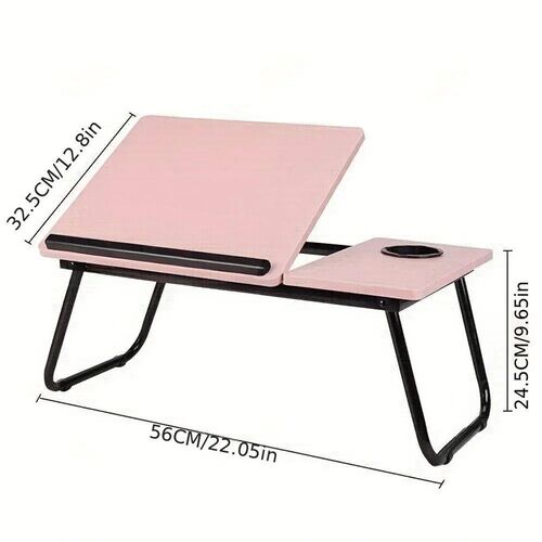 Computer Lazy Desk with Ergonomic Design, Integrated Foldabl