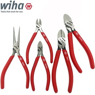 德国wih威汉黑森林水口钳电子尖嘴剪钳电工斜嘴钳平口钢丝钳