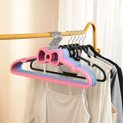 10/20 Cute Bow Hangers Space saving Plastic Clothing