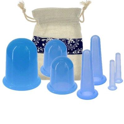 Silicone Vacuum Cupping Massage Jars Anti Cellulite Massage