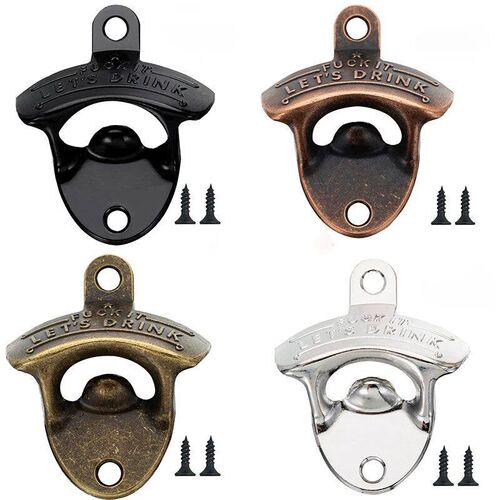 Wall Mounted Bottle Opener Vintage Retro Zinc Alloy Beer Ope